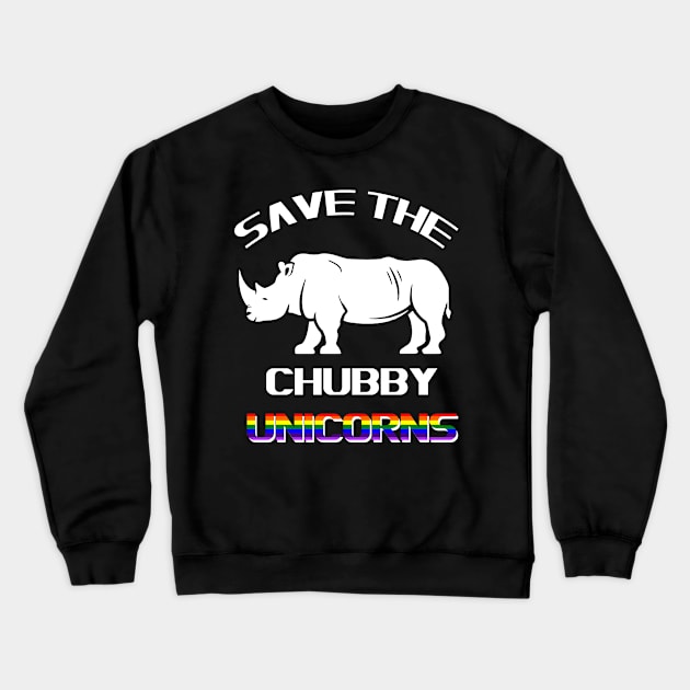 AW Fashions Save The Chubby Unicorn - Funny Quote Tees Hipster Men's T-Shirt Crewneck Sweatshirt by magdynstein